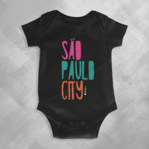 NK84 Preta 1 300x300 - Body Infantil Bebê São Paulo City Desenho Colorido