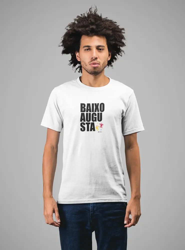 camiseta baixo augusta sao paulo branca - Projeto São Paulo City - Produtos da Cidade de SP