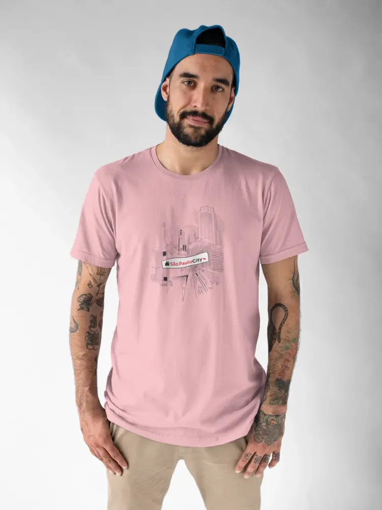 camiseta cidade de sao paulo rosa bb - Projeto São Paulo City - Produtos da Cidade de SP