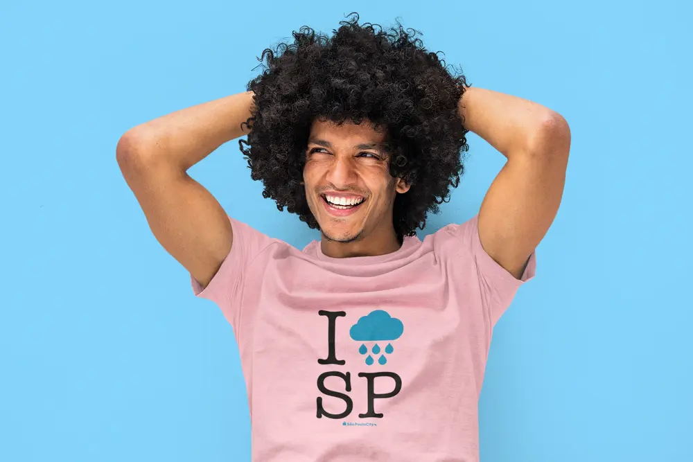camiseta i chuva sp rosa bb - Projeto São Paulo City - Produtos da Cidade de SP