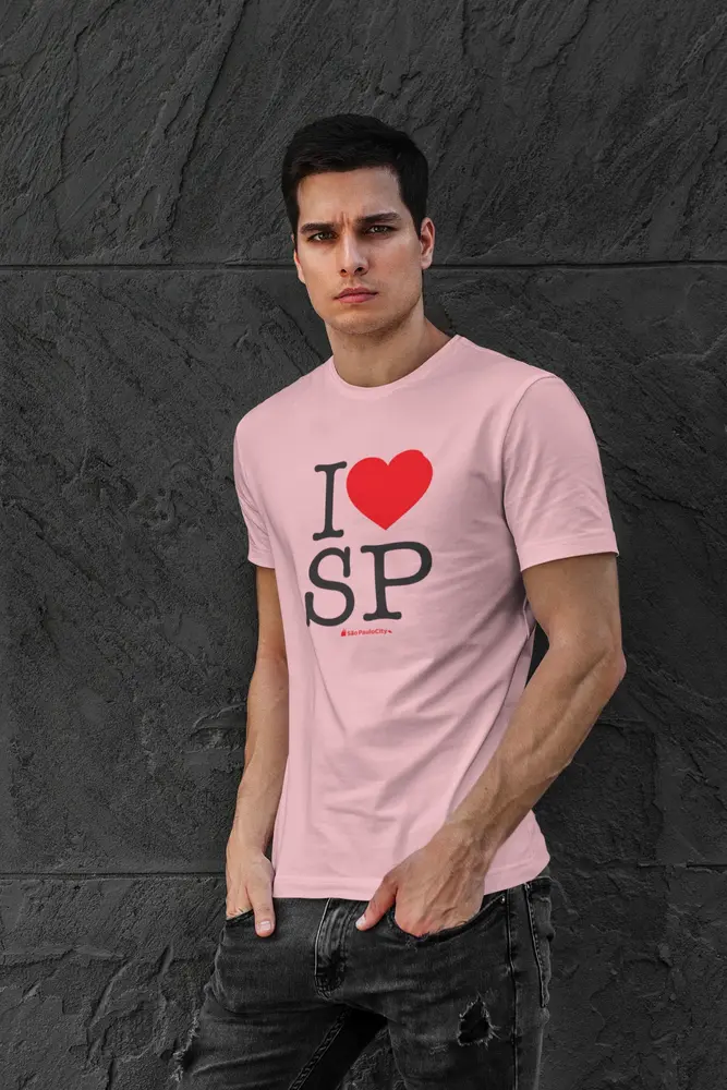 camiseta i love sp 2 rosa bb - Projeto São Paulo City - Produtos da Cidade de SP