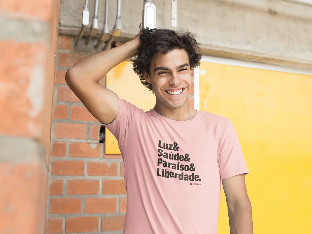 camiseta luz saude paraiso liberdade rosa bb - Camiseta Luz Saúde Paraíso Liberdade