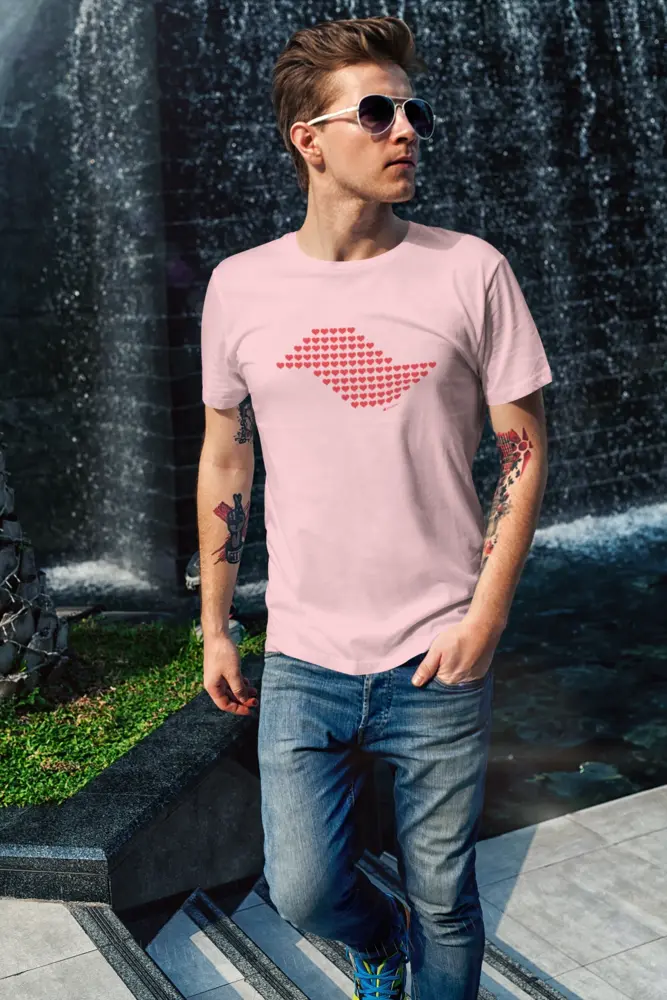camiseta mapa sp coracoes rosa bb - Projeto São Paulo City - Produtos da Cidade de SP