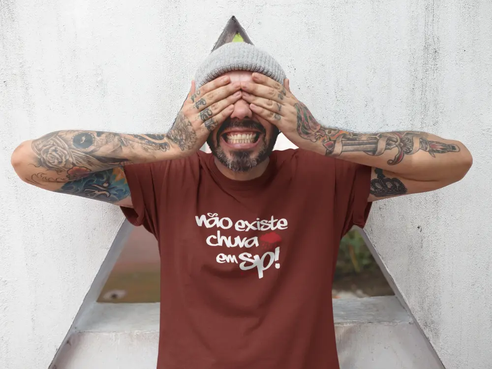 camiseta-nao-existe-chuva-em-sp-bordo Camiseta Não Existe Chuva em SP