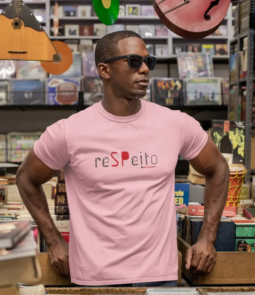 camiseta respeito rosa bb - Projeto São Paulo City - Produtos da Cidade de SP