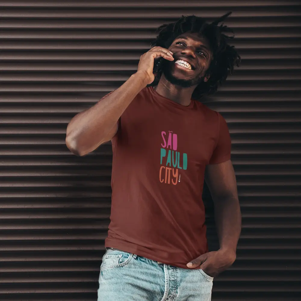 Camiseta São Paulo City Desenho Colorido