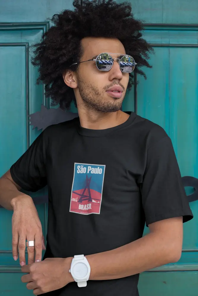 camiseta selo sao paulo preta - Camiseta Selo São Paulo