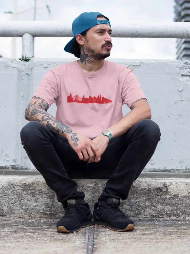 camiseta silhueta sp rosa bb - Projeto São Paulo City - Produtos da Cidade de SP
