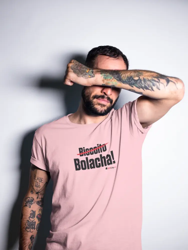 camiseta sp bolacha rosa bb - Projeto São Paulo City - Produtos da Cidade de SP